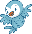 Decorative bird character illustration